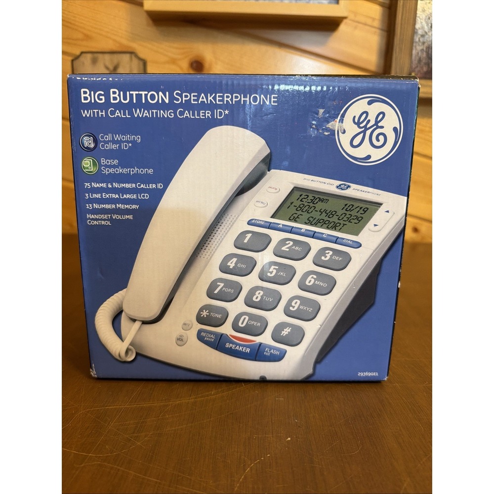 New in Box GE Big Button Speakerphone with Call Waiting Caller ID 29369GE1